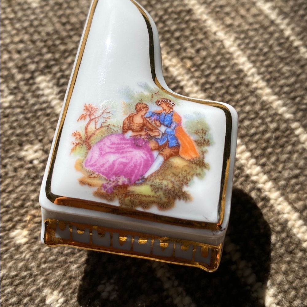 VTG Limoges France Hand Painted Porcelain Decorative Miniature Piano - Picture 8 of 14